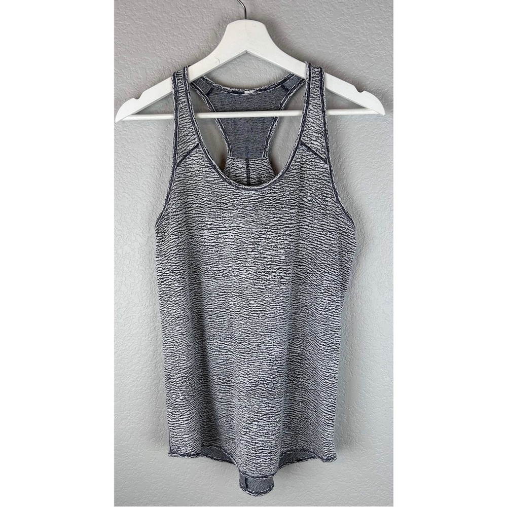Lululemon Black/White Racerback Tank, size 6 - Picture 4 of 9